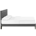 thumbnail image 3 of Modway Virginia Queen Fabric Platform Bed with Squared Tapered Legs in Gray, 3 of 6