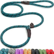 Fida Durable Slip Lead Dog Leash, 6 FT x 1/2" Heavy Duty Dog Loop Leash, Comfortable Strong Rope Slip Leash for Large, Medium Dogs, No Pull Pet Training Leash with Highly Reflective, Blue