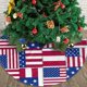 thumbnail image 3 of Falda para árbol de Navidad con diseño de bandera nacional de EE. UU., patchwork textil acolchado (3), suave y divertida, collar para árbol de Navidad, decoración navideña de estilo rústico de 36", 3 of 4