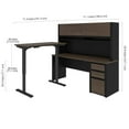 thumbnail image 5 of Bestar Connexion 3 Piece Standing Desk Set in Antigua and Black, 5 of 12