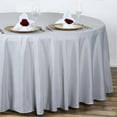 thumbnail image 5 of BalsaCircle 108" Round Polyester Tablecloth Wedding Table Linens Silver, 5 of 6