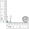thumbnail image 3 of Gem Stone King 925 Silver and 10K Yellow Gold Swiss Blue Topaz Dangle Earrings for Women | 2.00 Cttw | Gemstone November Birthstone | Round 6MM, 3 of 4