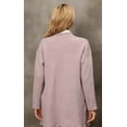 thumbnail image 4 of CoCopeaunts Women's Open Front Cardigan Sweater Elegant Lable Collar Long Sleeve Knit Lightweight Outwear Coat with Pockets, 4 of 5