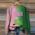 thumbnail image 2 of Tiweut Women's Sweatshirts Outdoor Gradient Color Print Witch Graphic Long Sleeve Crew Neck Loose Fit Pullover Blouses Green2,L, 2 of 3