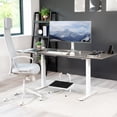 thumbnail image 2 of VIVO White Ergonomic Height Adjustable Standing Foot Rest Relief Platform, 2 of 8