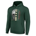 thumbnail image 2 of Men's Starter Green Minnesota Wild Half Helmet Fleece Pullover Hoodie, 2 of 3