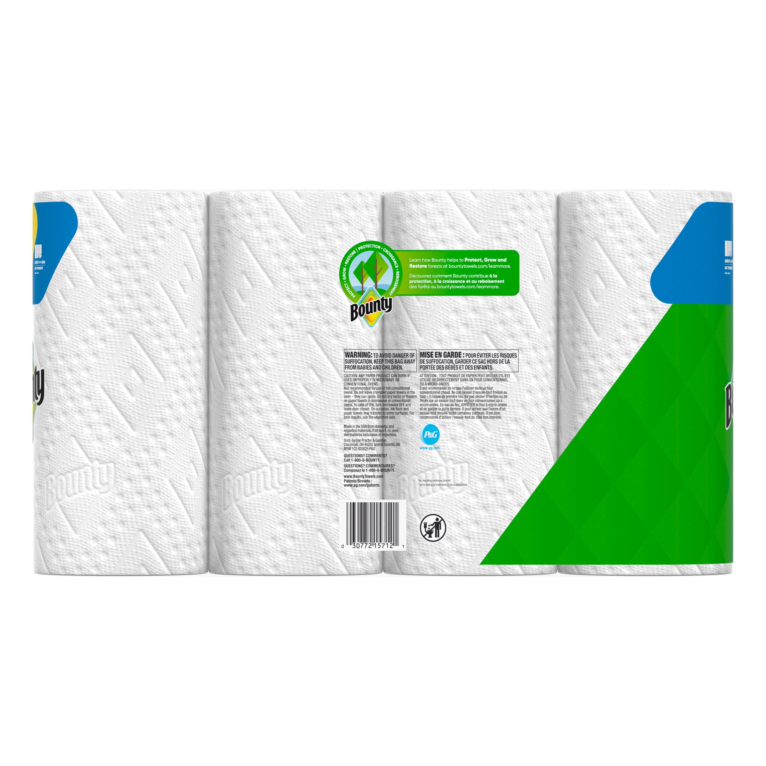 Bounty Paper Towels Select-A-Size White, 4 Double Rolls Per Roll, 4CT