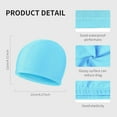 2 Pack Swimming Caps for Men Women Elastic Fabric Ear Protection Long