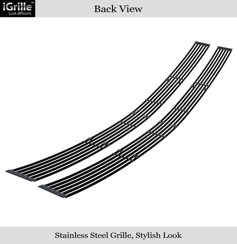 APS Compatible with 1994-1999 Chevy Blazer C K Pickup Suburban Tahoe Phantom Style Main Upper Stainless Steel Black 8x6 Horizontal Billet Grille Insert C85211J
