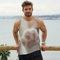 thumbnail image 6 of Fuzoiu Raindrop Kitten Paw Print Men's Workout Tank Tops,Sleeveless Gym Shirt Quick Dry,Fitness Bodybuilding T-Shirt,Muscle Athletic Workout Tee-Large, 6 of 7
