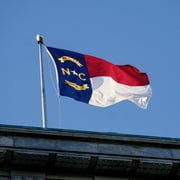 North Carolina State Flag 3x5 ft Double Sided, 3 Ply Durable Polyester, NC Flag with Vibrant Print/4 Rows Hemming/Brass Grommets