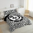 thumbnail image 3 of Feelyou Bowknot Letter D Full Size Comforter Sets for Child, Leopard Cheetah Print Bedding Comforter Set, Modern Fashion Style Reversible Bedding Sets, Super Cozy Room Decor, 3pcs, 3 of 8