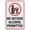 Warning Sign 4, variant on No Mobile Phones Past This Point Sign 8"x12"ch Metal Sign, Rustproof Aluminum, Multicolor
