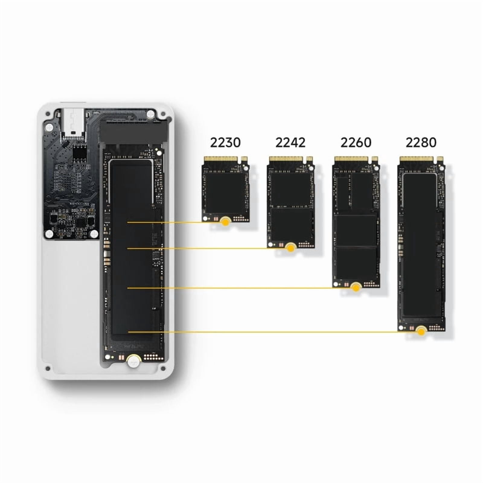 Hagibis Aluminum M.2 NVMe SSD Enclosure, USB C 10Gbps External Hard Drive Case for 2280 SSD