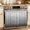 Gray, variant on Oven Skirt Curtain for Kitchen 20x27 Inch, Indigo Blue Ombre Oven Curtain with 8 Ribbon Ties & Ruffle Trim, Stove Skirt Curtain Dishwasher for Cabinets Over Sinks Geometric Stained Glass