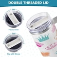 thumbnail image 5 of SKYSONIC 40 oz Princess Crown Tumbler With Lid And Straw Travel Coffee Mug Stainless Steel Insulated Thermal Tumblers Cup, 5 of 7