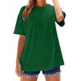 thumbnail image 3 of Cqxid525 Clearance womens short sleeve tops Women's Loose and Comfortable Oversized Trendy T Shirt Top 2025 Trendy T Shirts Summer Clothes, 3 of 9
