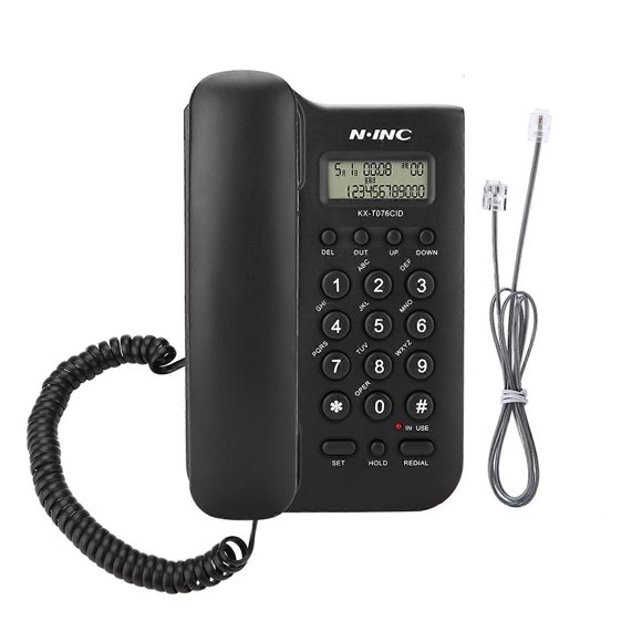 Corded Landline Phone for Office, Hotel, Home (Black)