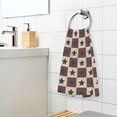 thumbnail image 3 of Yayeee 100% Cotton Hand Towels for Bathroom 16" x 28" Soft Absorbent Kitchen Towel, Checkered Starts Pattern, 3 of 7