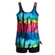 thumbnail image 5 of Gibobby Conjunto de bikini sexy Trajes de baño de dos piezas para mujer Camiseta sin mangas con estampado de puntos con trajes de baño Boyshorts(Azul claro,CH), 5 of 5