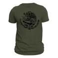 thumbnail image 1 of Playera Verde Militar Camiseta Escudo Mexicano Identidad, 1 of 1