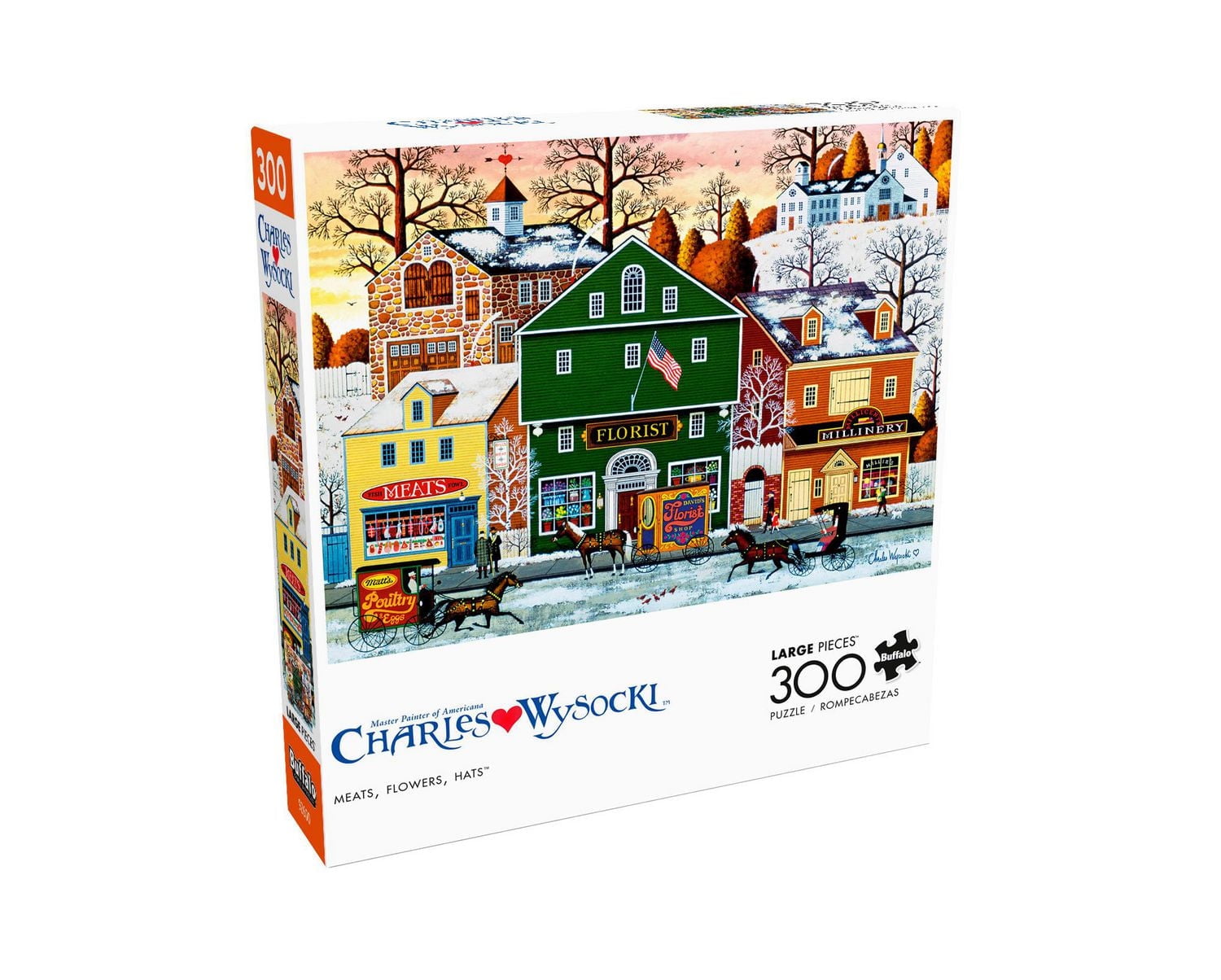 Buffalo Games - Charles Wysocki - Meats, Flowers, Hats - 300 Piece Jigsaw Puzzle