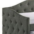 thumbnail image 2 of Mosh Twin Size Daybed with Trundle Camelback Gray Fabric Upholstered, 2 of 5