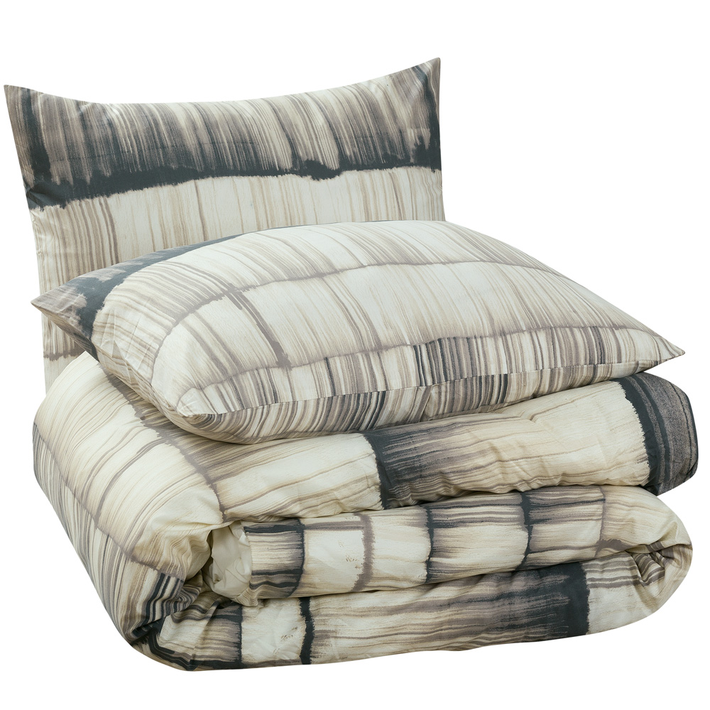 Queen Comforter Set, Nikki Chu Ultra-Soft Stria Stripe by Royale Linens