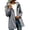 Gray, variant on Womens Raincoats Waterproof with Hood Lightweight Long Coat Packable Ripstop Stripe Jacket Travel Windbreaker Trench Coats