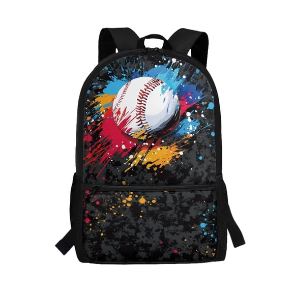 Uorisanigo School Backpack for Boys Girls, Camou Inked Baseball Lightweight Kids Backpack Fit Preschool Elementary Kindergarten , 17 Inch Large Capacity School Bag Book Bags