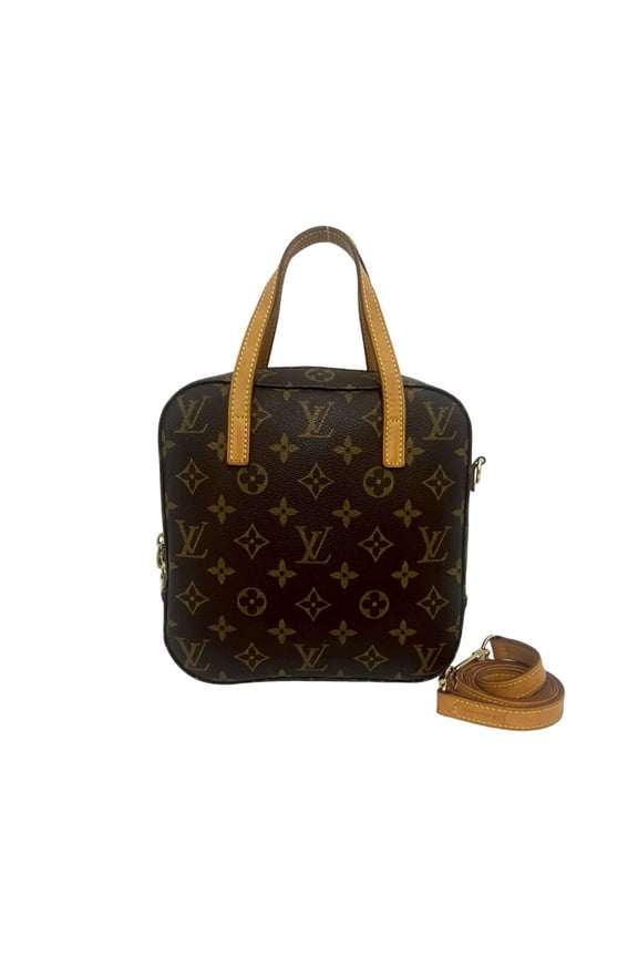 Pre-Owned LOUIS VUITTON Spontini Monogram Leather 2-way Shoulder Bag/Handbag, Brown, 61297