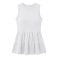 thumbnail image 2 of Cilsoka Womens Summer Peplum Sleeveless Tank Tops Round Neck Y2K Dressy Blouse Shirt 2026 Summer Vacation Outfits, 2 of 5