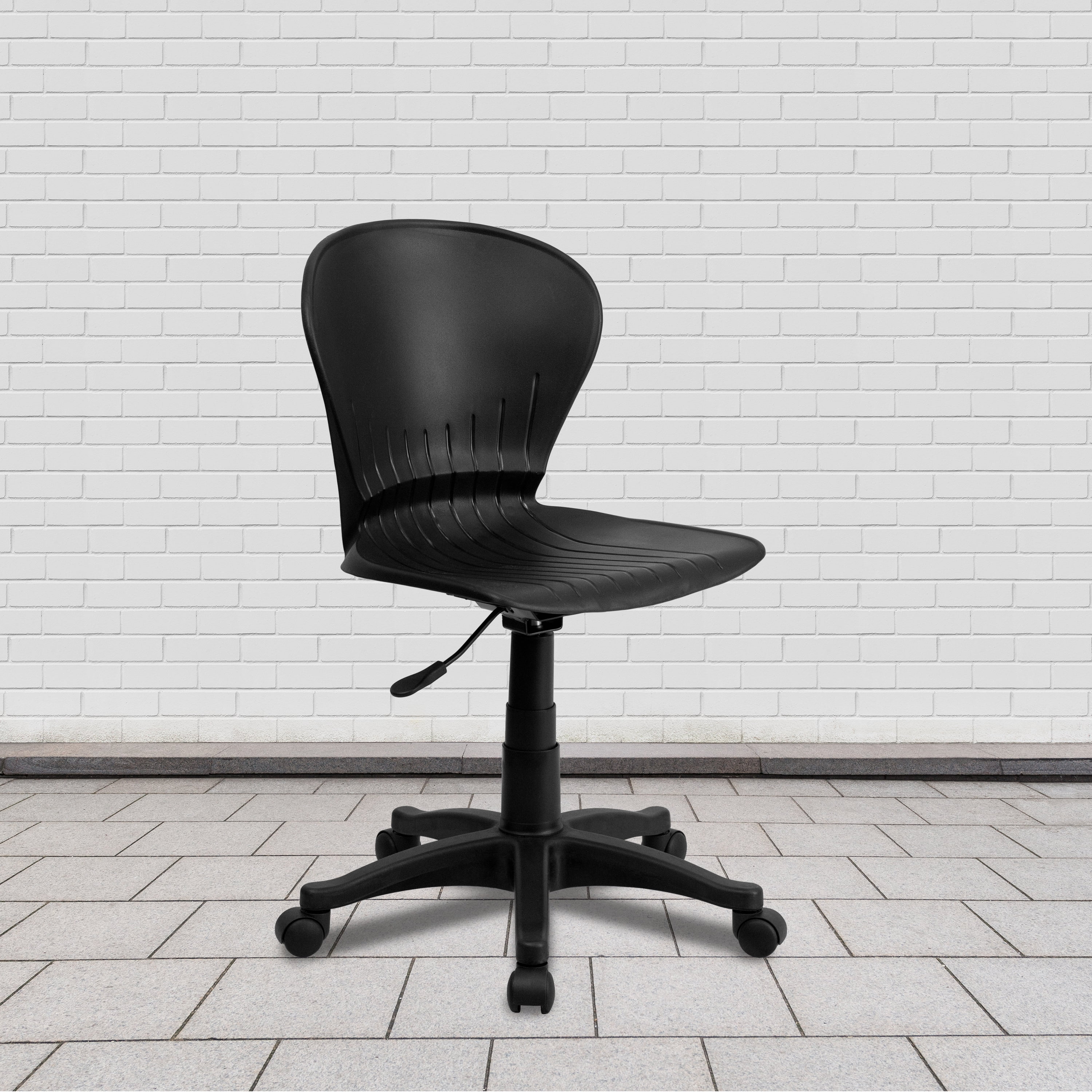 Flash Furniture Low Back Black Plastic Swivel Task Chair - Walmart.com