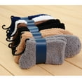 thumbnail image 2 of 1 Pair of Men Coral Fleece Ankle Socks Warm Thick Floor Socks Fluffy Sleep Bed Socks (White), 2 of 5