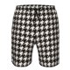 thumbnail image 3 of Balery Black and white houndstooth Traje de Baño Estilo Hawaiano para Hombre, Shorts de Secado Rápido con Bolsillos-Large, 3 of 6
