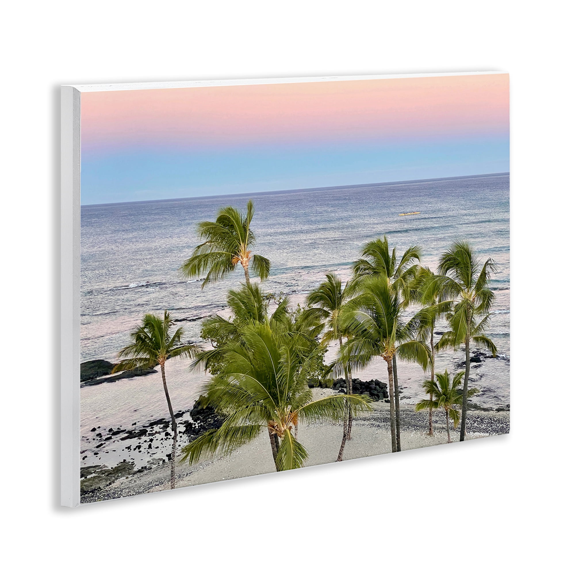 Stupell Industries Afternoon Palms Horizon Landscape Photography Unframed Art Print Wall Art, 14 x 11