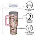 thumbnail image 4 of OBREWU Boston Terrier Dog and Flower Florals Tumbler with Handle and Lid,Boston Terrier Dog and Flower Florals 40oz Double Wall Vacuum Insulated Tumbler,Cups Gift for Women and Men, 4 of 7