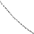 thumbnail image 4 of 14K White Gold Women's 16" 2.00mm Hollow Rope Chain Necklace, 4 of 4