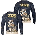 thumbnail image 3 of Happy New Year Pug Welcome 2025 Balloon Firework Party All Over Print 3D Sweatshirt Unisex Merch Dog Lover Gifts - 01014, 3 of 6