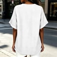 thumbnail image 7 of T Shirts for Women V Neck Short Sleeve Loose Blouses Casual Solid Color Summer Tunic Tops, M, 7 of 7