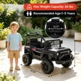 thumbnail image 5 of Xuanlur 12V Kids Ride on Car with Remote Control, Ride on Toys w/ Dual Drive, Four-Wheel Suspension, Bluetooth Music, LED Lights, USB, Shock Absorption, Toys Car for Kids Aged, Black, 5 of 7