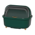 thumbnail image 1 of Ahorro De Espacio, Caja Versátil Para Secar Platos Con Tapa, Orificios De Drenaje, Mantiene La Vajilla Seca, Material Plástico, Accesorios De Cocina, 1 of 8