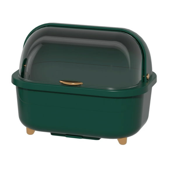 Boîte de Séchage de Vaisselle, Égouttoir Multifonctionnel avec Couvercle, Égouttoir Gain de Place avec Trous de Drainage pour Bols et Assiettes, Matériau Plastique Réutilisable