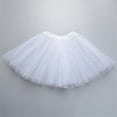 thumbnail image 3 of NIEWTR Toddlers Girls Soft Glitter Tulle Tutu Skirt with Sequins Hearts and Moons for Play(White,30), 3 of 4