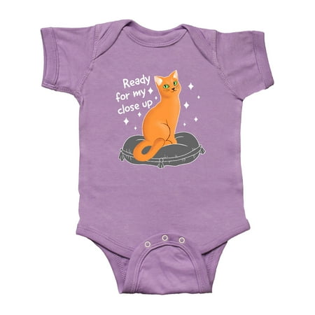 

Inktastic Pretty Cat Ready For a Close Up Gift Baby Boy or Baby Girl Bodysuit