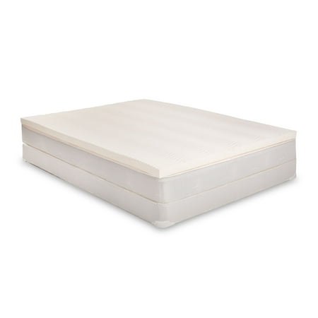 eLuxurySupply - 100% Latex Mattress Topper - No Fillers - Reversible with 2 Firmnesses - Walmart.com