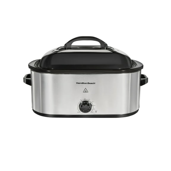 Hamilton Beach 22 Quart Electric Roaster Oven with Removable Pan, Stainless Steel