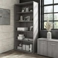 thumbnail image 2 of Maklaine Engineered Wood Tall 5 Shelf Bookcase in Platinum Gray, 2 of 10