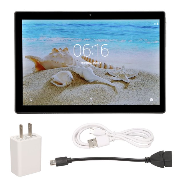 Tableta de 10 pulgadas 4GB 64GB Octa Core CPU Pantalla IPS Dual SIM Modo de espera dual 8000mAh 5G WiFi HD Tableta Enchufe de EE. UU. 100-240V Gris plateado Enchufe de EE. UU.