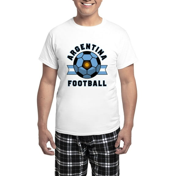 CafePress - Argentina Football Pajamas - Men's Light Loose Fit Cotton Pajama Set